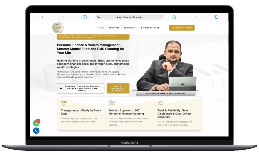 Pers finance Planning — Website Revamp  & Landing Page