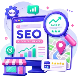 Professional SEO and Local SEO services by Singh Softech in Ghaziabad helping businesses improve Google rankings, local search visibility, Google Business Profile optimization, and organic traffic growth.